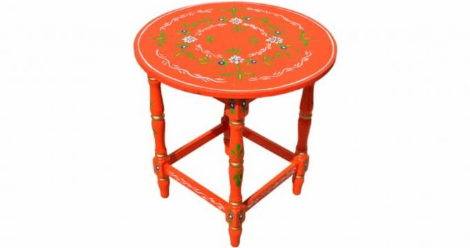 Mesa Sevillana Redonda Fija Roja 60