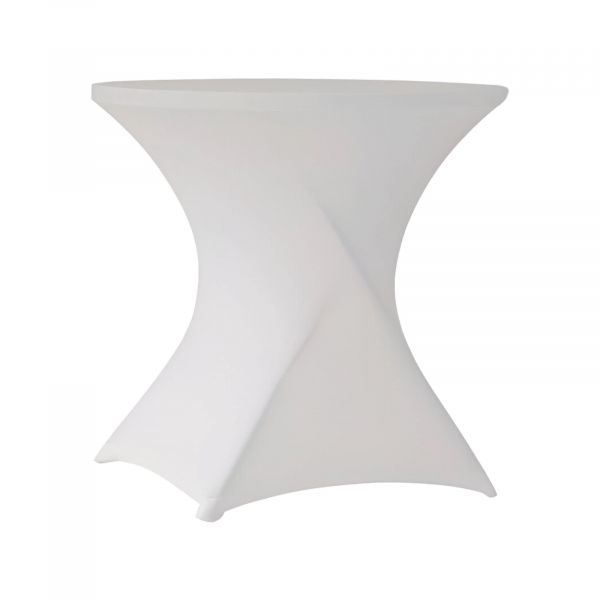 Funda Stretch Blanca Mesa Baja de Cóctel