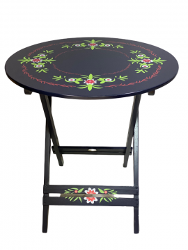 Mesa Sevillana Plegable Redonda Azul 70