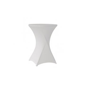 Funda Stretch Blanca Mesa Alta de Cóctel