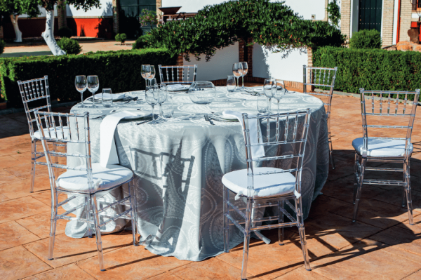 Mantel Redondo Gris 160-180