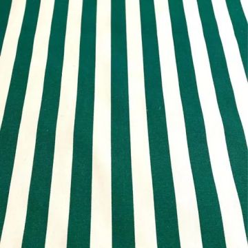 Toldo Ignífugo Listado Blanco y Verde 5 x 4
