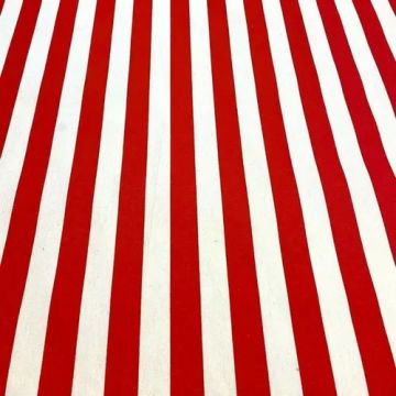 Toldo Ignífugo Listado Blanco y Rojo 5 x 4