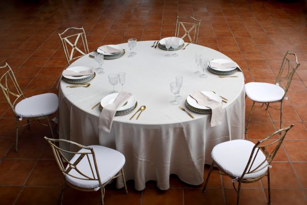 Mantel Redondo Piedra 160-180