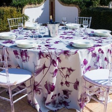 Mantel Redondo Floral Holanda 160-180