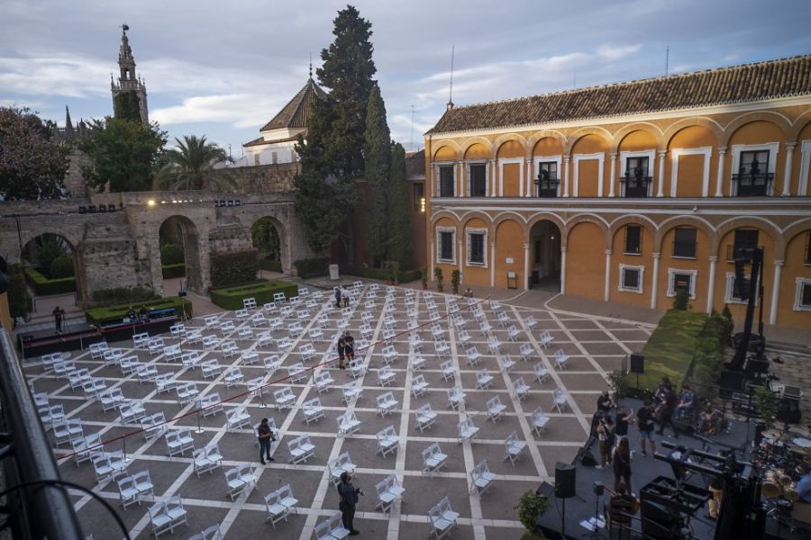 BIENAL DE FLAMENCO VISTA AEREA - ALCAZAR DE SEVILLA