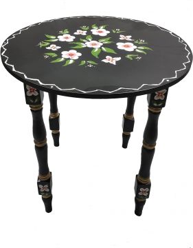 Mesa Sevillana Redonda Fija Negra 60