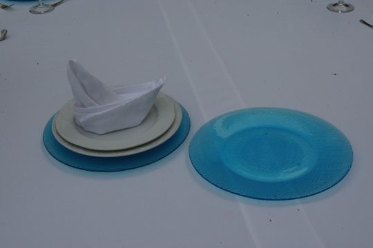 Bajo Plato Turquesa