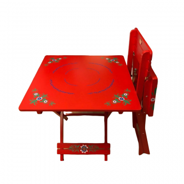 Mesa Sevillana Plegable Cuadrada Roja 70  x70