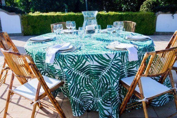 Mantel Redondo Hoja de Palma 160-180