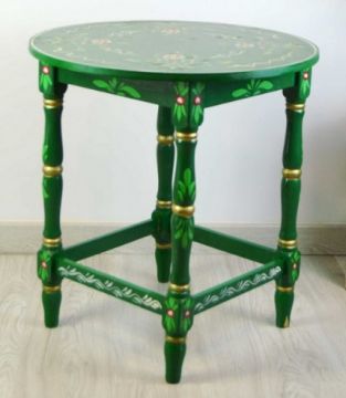 Mesa Sevillana Redonda Fija Verde 60
