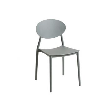 Silla Ovalada Monobloc Gris